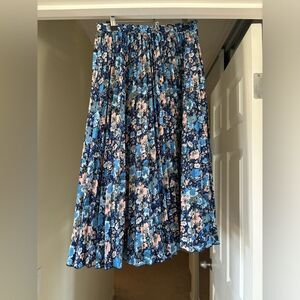 Fable Street Printed Pleated Flared Skirt